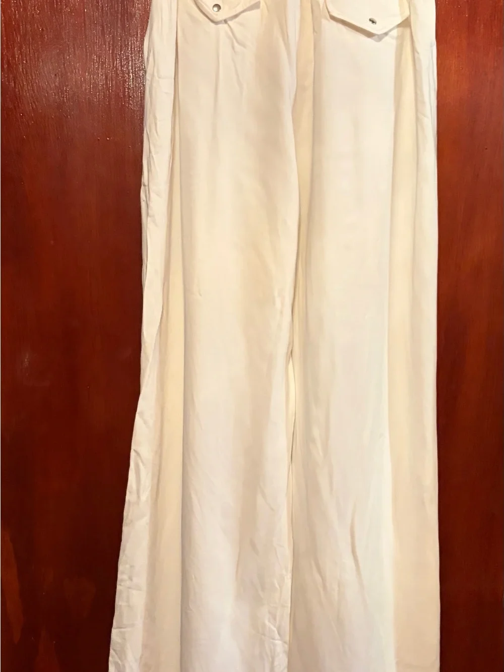 Women’s Tracy Reese Cream Wide-Leg Dress Pants